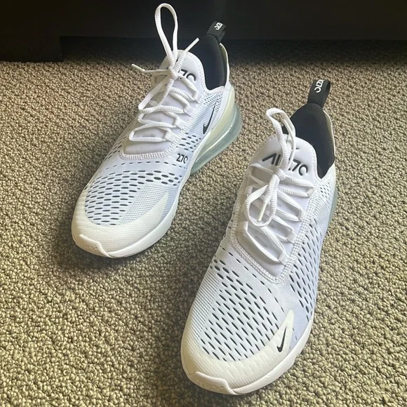 Nike Women’s Air Max 270 White Size 12 - Picture 2 of 7